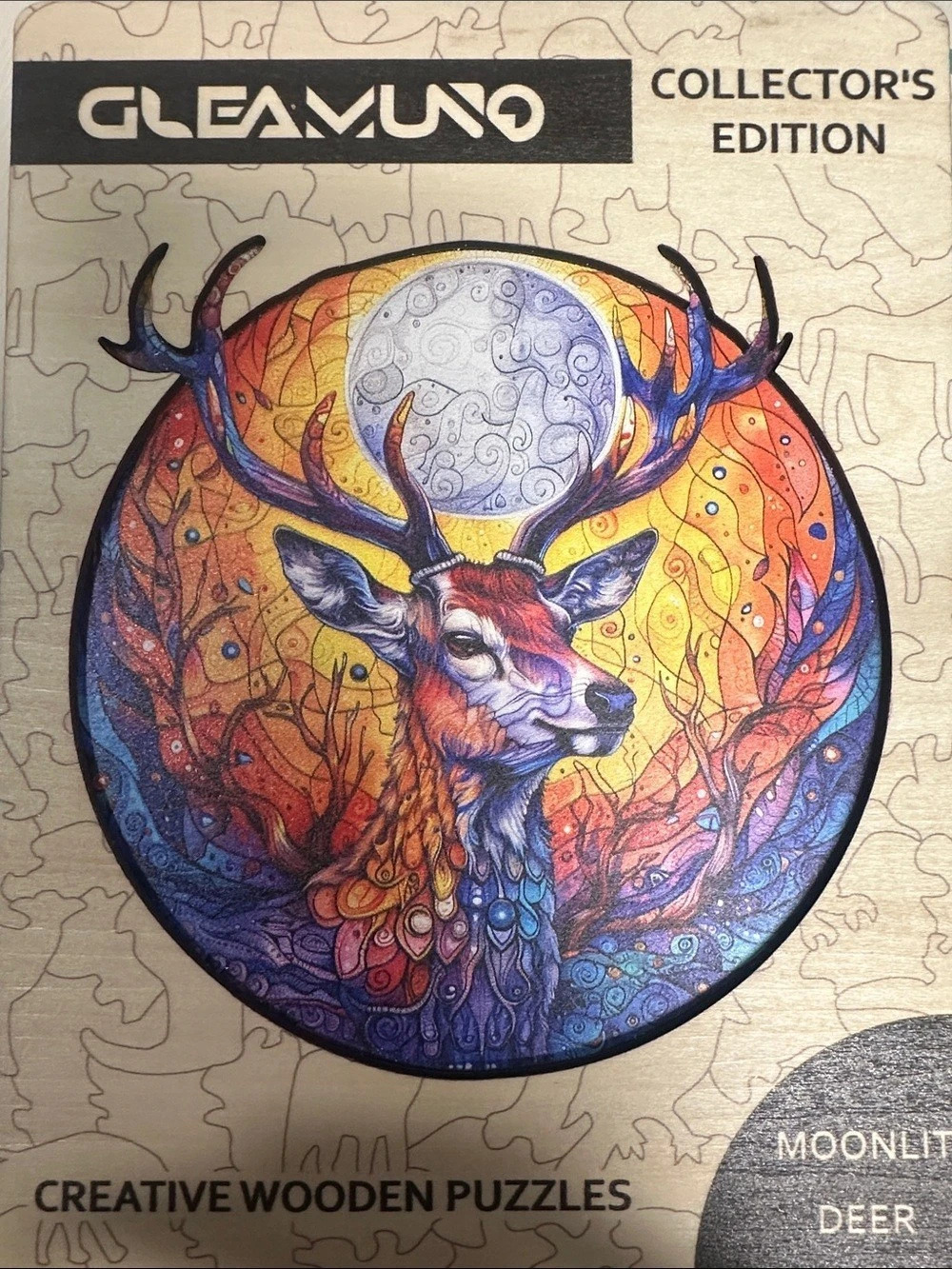 Gleamuno Moonlit Deer Wooden Puzzle